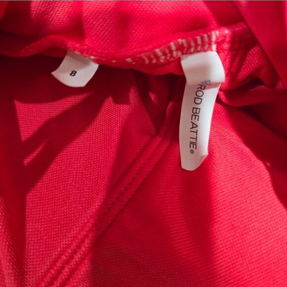 Bleu Rod Beattie Knotty But Nice Lace Down One-Piece Swimsuit NWOT Size 8 Red - Picture 4 of 4